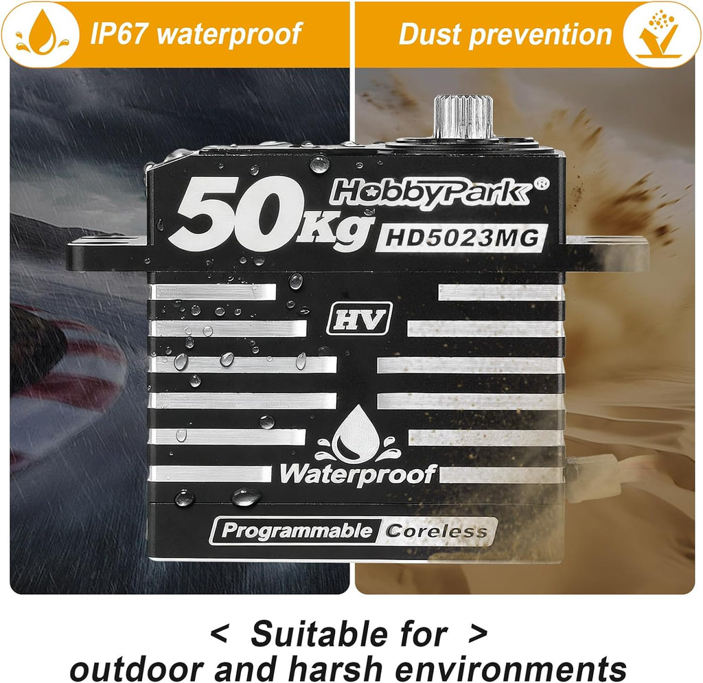 Waterproof RC Servo High Torque Coreless Motor Metal Gear Digital Servo Aluminum Case Parts for 1/8 1/10 RC Crawler