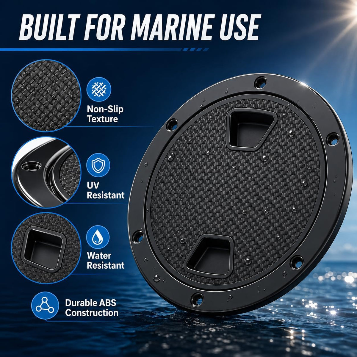 4 6 8 Inch Boat Deck Plate Inspection Hatch Detachable Cover