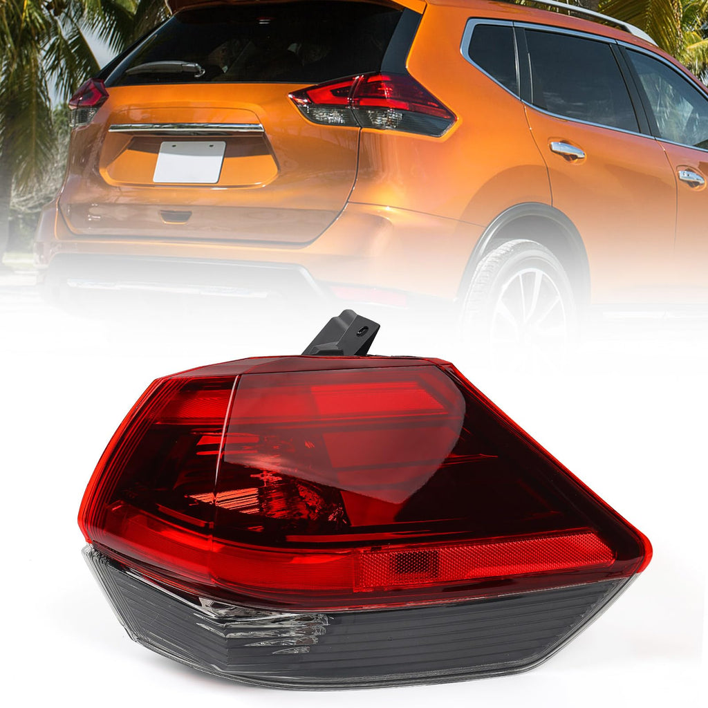 Right Outer Tail Light for Nissan Rogue 2017-2019 (Black Housing)