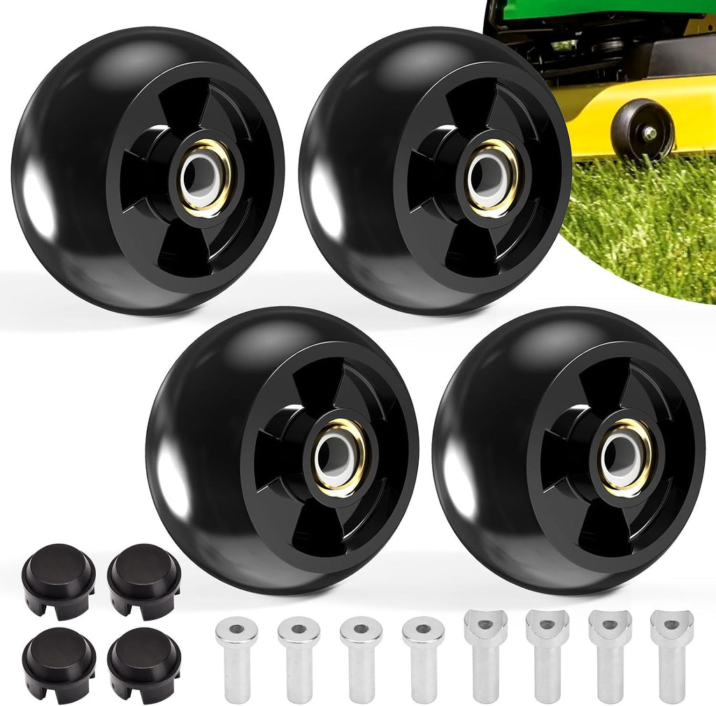 4 Set AM125172 Plastic Deck Gauge Wheel Kit Compatible with Joh-n Deere