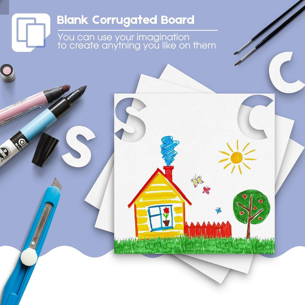 10 Pack 12x12 Corrugated Cardboard Sheets