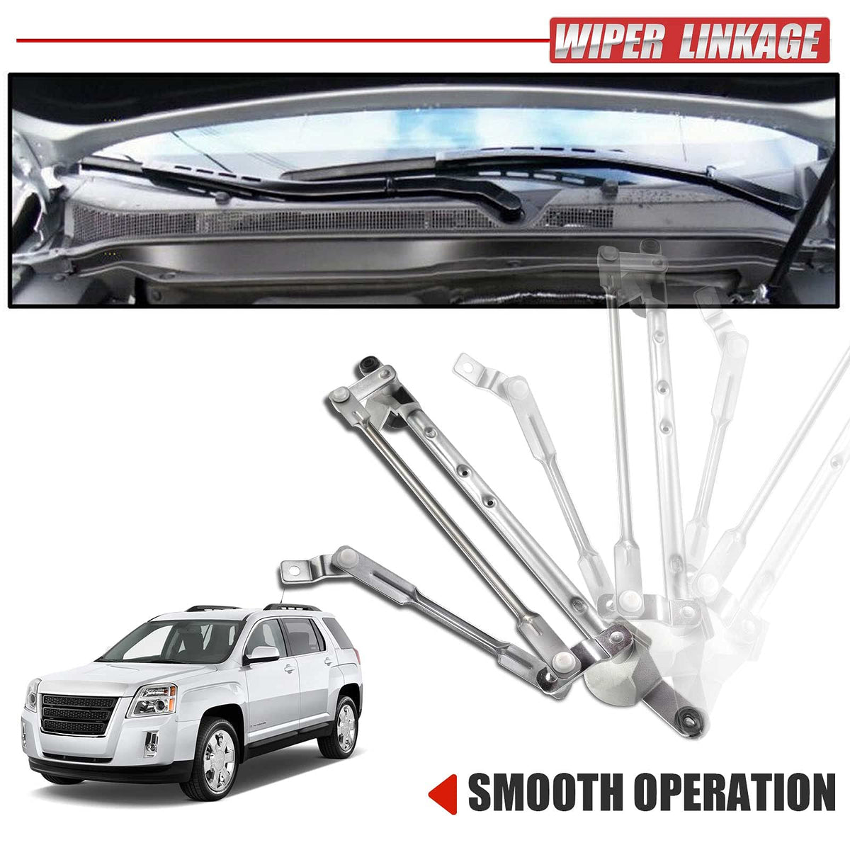 A-Premium Front Windshield Wiper Transmission Linkage Assembly