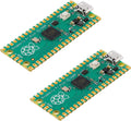 2Pcs Raspberry Pi Pico Development Board, Raspberry Pi RP2040 Dual-core ARM Cortex M0+ Processor, Running Up to 133 MHz, Support C/C++/Python, 2MB Quad SPI Flash Integrated with SPI/I2C/UART Interface