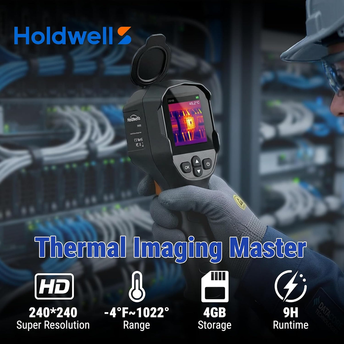 Thermal Imaging Camera 240 x 240 TISR Super Resolution, 25Hz Refresh Rate