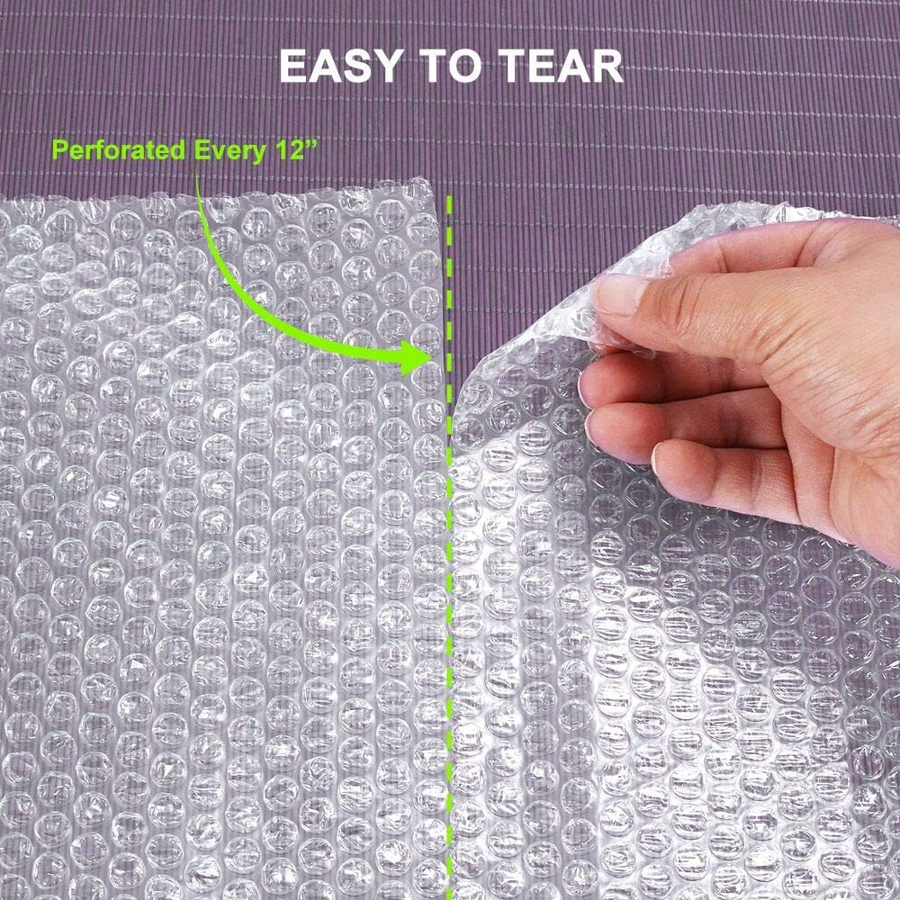 Nylon Bubble Cushioning Wrap Roll, 3/16” Air Bubble, 12 Inch x 36 Feet, Perforated Every 12”, (12"x36'x2 rolls)