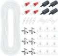 Aquarium Tubing, 50 Feet Fish Tank Airline Tubing, Aquarium Air Pump Accessories Kit with Air Stones, Check Valves