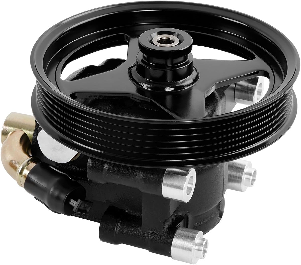 Power Steering Pump with Pulley, Compatible with 2009-2010 Ford F150 / Expedition/Lincoln Navigator, 4.6L / 5.4L V8, Replace# 20-386P1, 20-389, 9L3Z-3A674-C