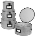 China Storage Containers, Sturdy Quilted Wine Glass Storage, Plate Organizer with Carry Handles, Moving Boxes for