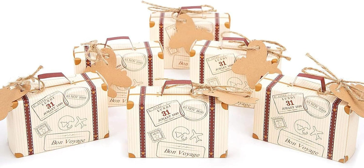 120 PCS Mini Suitcase Party Favor Box, Suitcase Favor Boxes