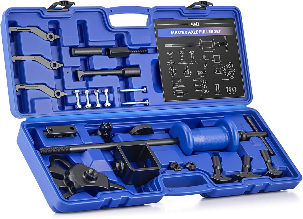 OMT 22pc Slide Hammer Puller Set, Axle Bearing Hub & Seal Remover Kit