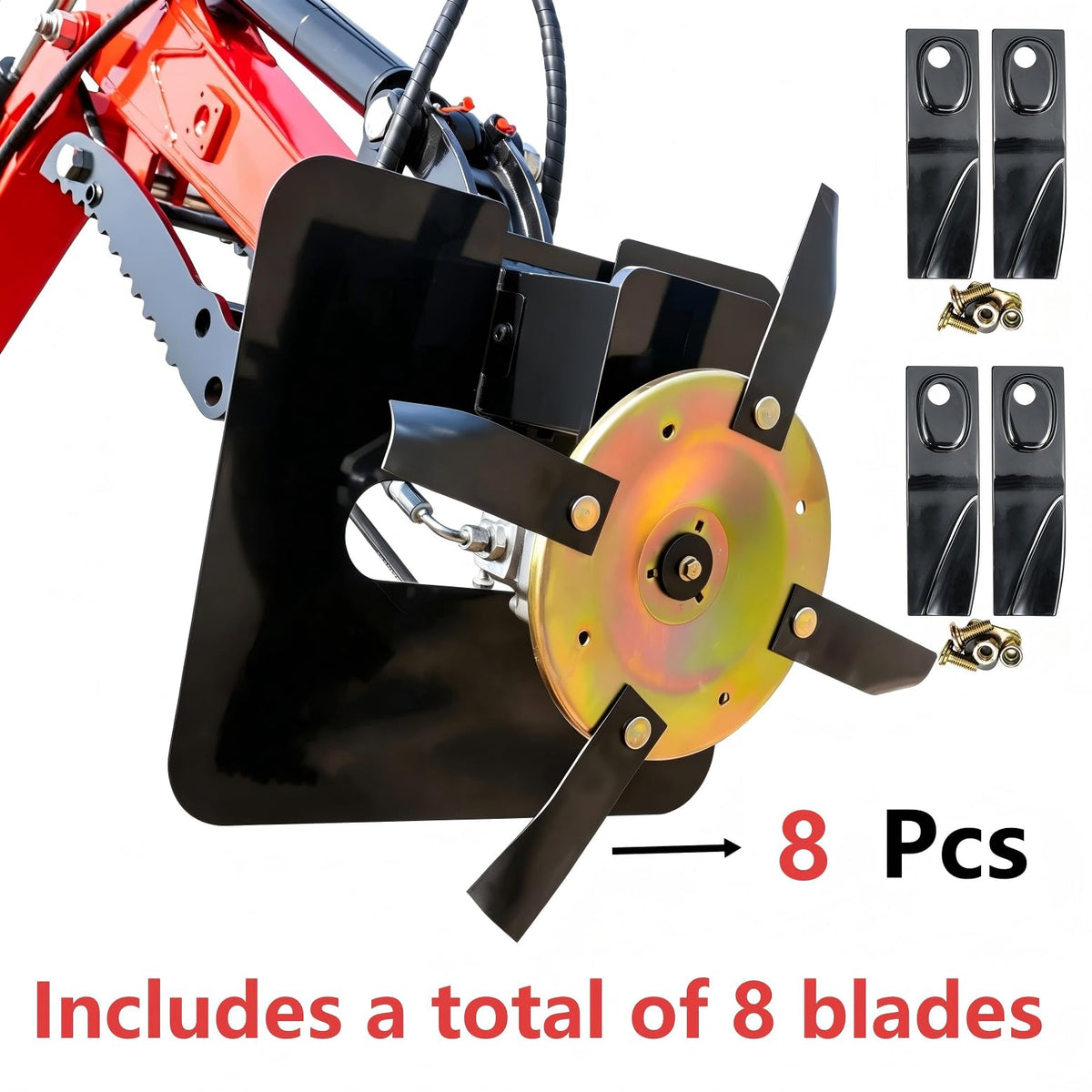 Hydraulic Mower Grass Cutter Attachment for 0.8Ton-1.8Tons Mini Excavator