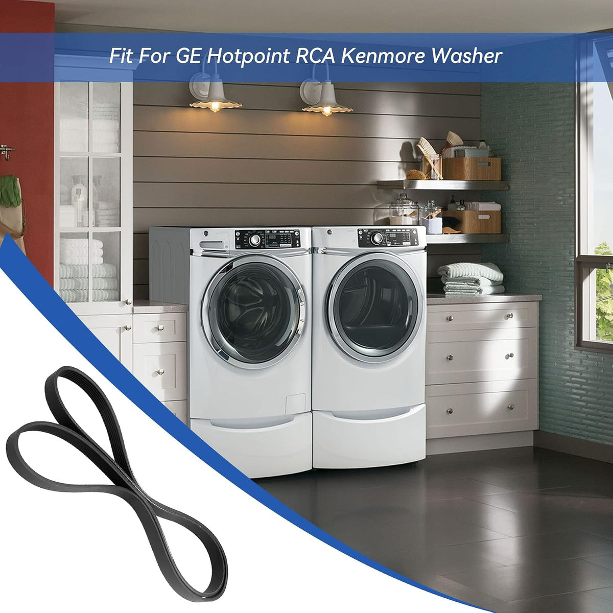 WH08X10050 Washer Belt Fits for GE Hotpoint RCA Kenmore Replace AP4980977