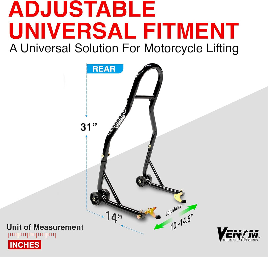Sport Bike Motorcycle Rear Wheel Swingarm Spool Lift Stand Paddock Stands Compatible with Yamaha Honda Kawasaki