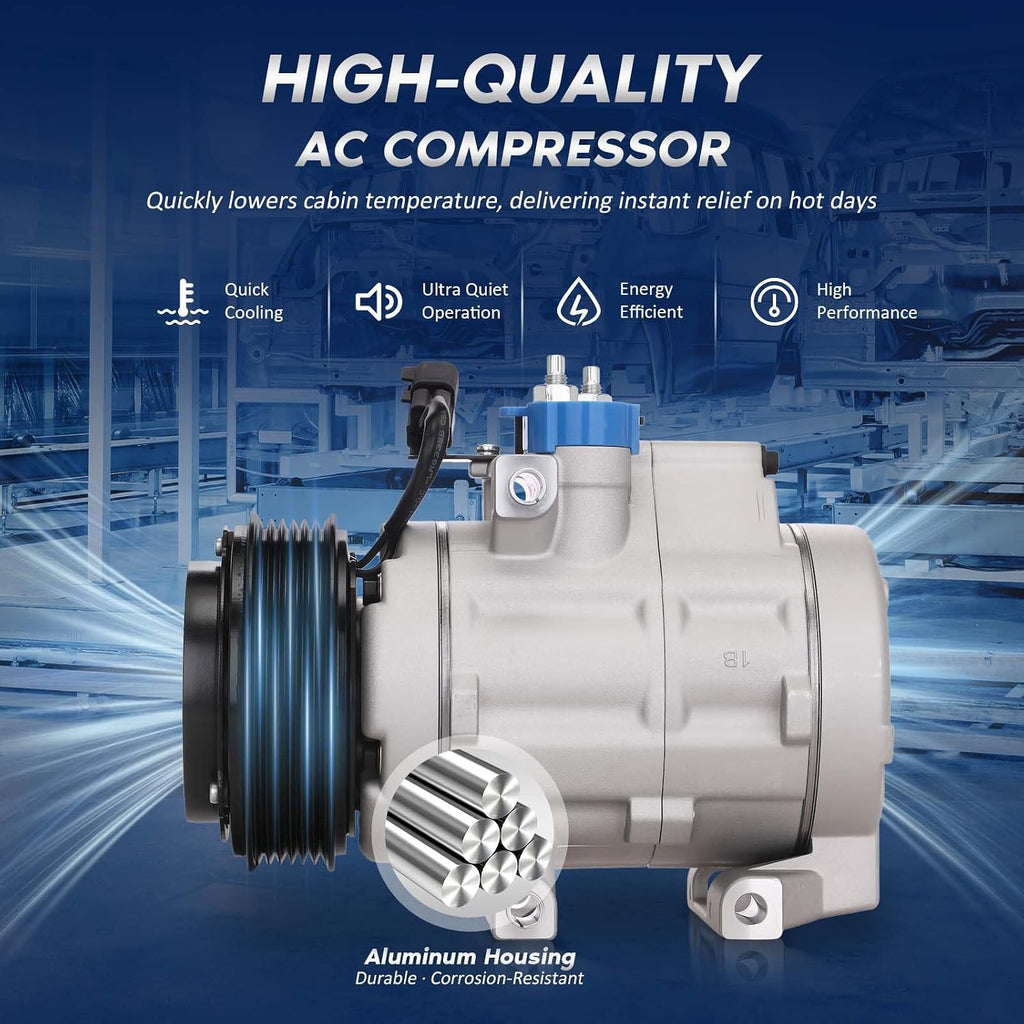 BDELI AC Compressor for Ford F-150 Expedition, Lincoln Navigator 2007-2014
