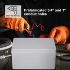 Kanayu 1 Pcs Junction Box 8'' X 6'' X 4'', Plastic IP65 Waterproof