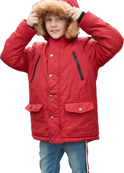Boy's Winter Coats Kids Puffer Jackets Thicken Warm Parka for Cold Weather | Sizes 5-14Y