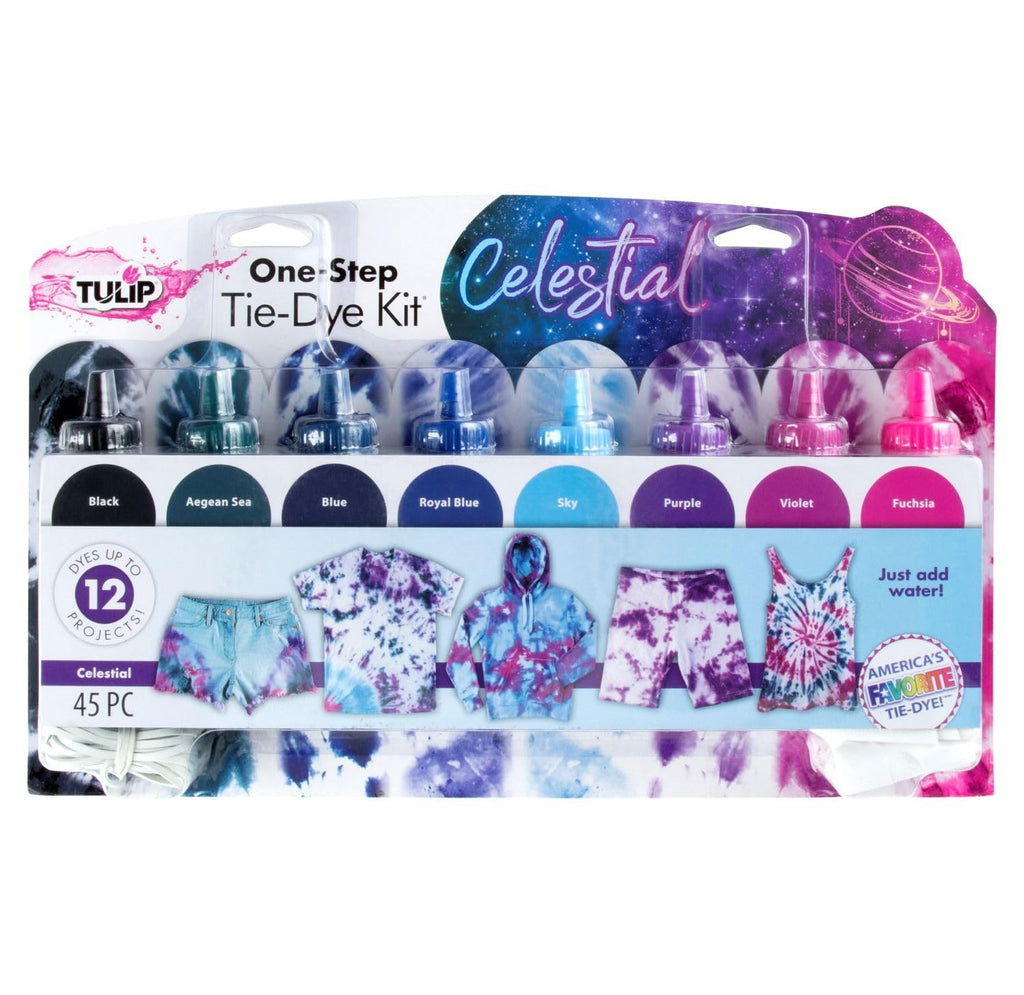 One-Step Tie-Dye Kit Celestial, Large Party Activity, Permanent Fabric Dye, Vibrant Galaxy Color Palette: Purple