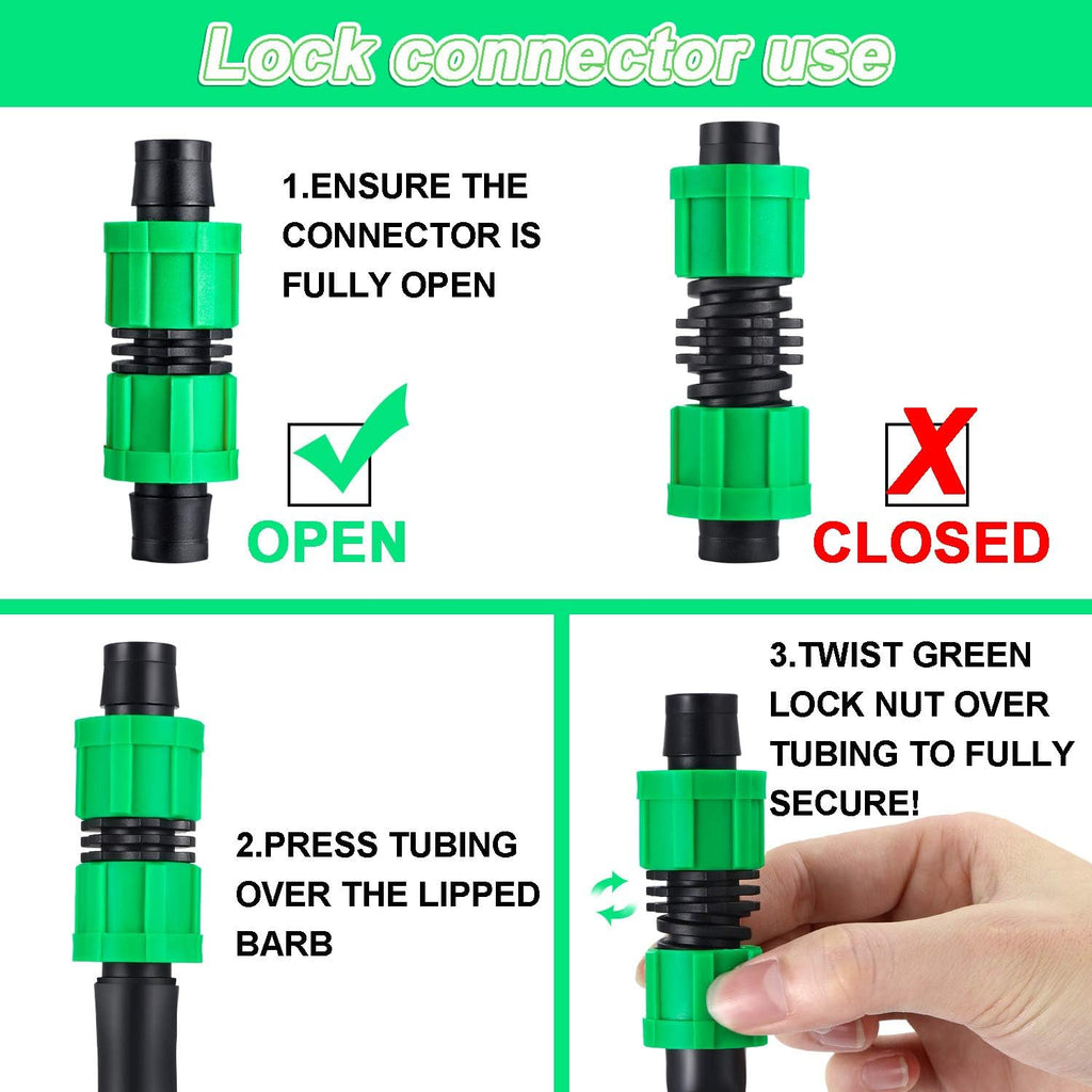 Hotop 12 Pieces 5/8 Drip Irrigation Coupling
