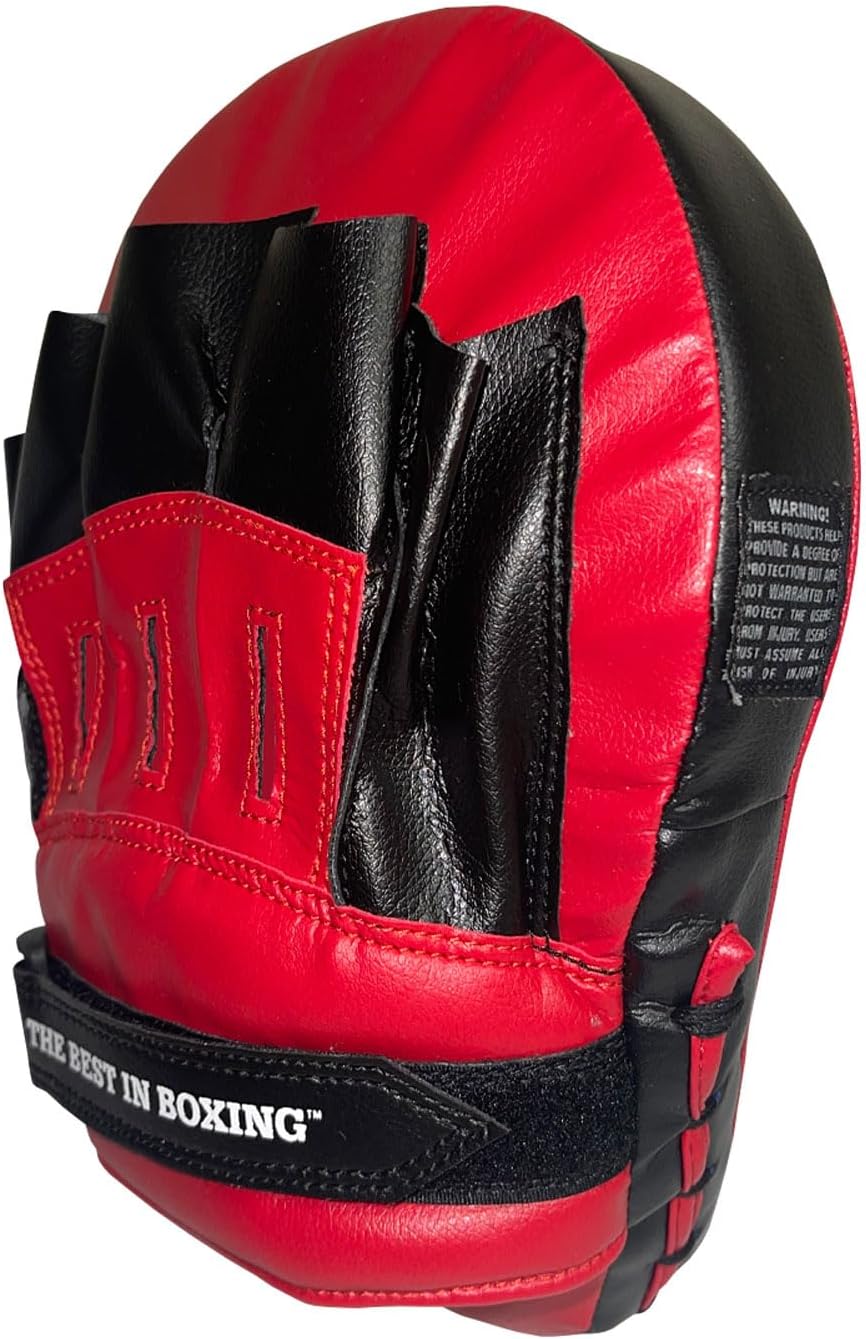 Curved Punch Mitts: Ergonomic Boxing Pads for Precision Training | Lightweight 10.5-inch synthetic leather coach