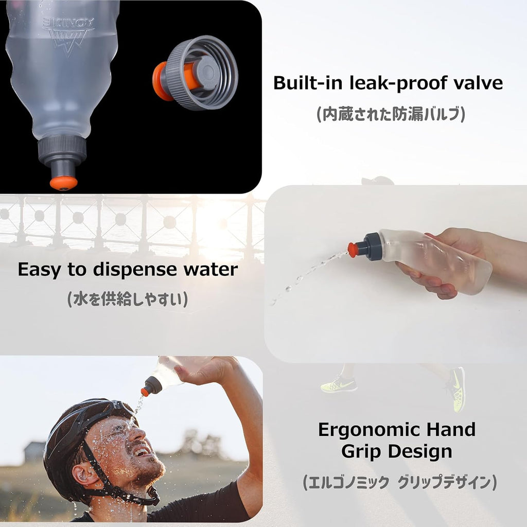 Running Water Bottles Flask BPA Free Leakproof Hydration Vest Packs Waist Belt Replacement for Triathlon Marathon
