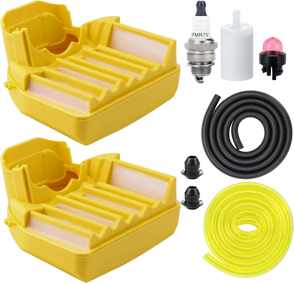 Hipa 2 Pack Air Filter Fuel Line for Husqvarna 455 Rancher Parts