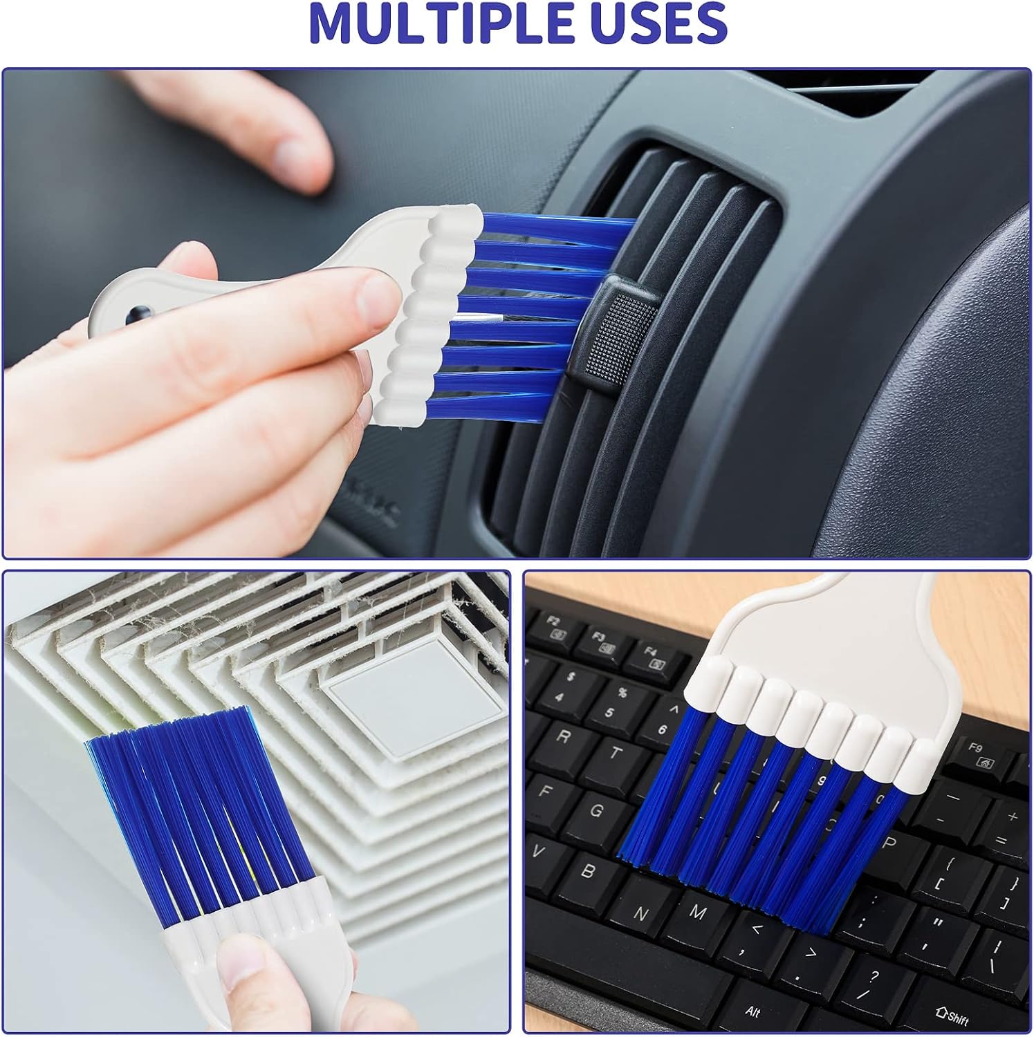 4 Packs Air Conditioner Condenser Cleaning Brush Refrigerator Coil Brush HVAC Coil Cleaner Brush Small Plastic Whisk