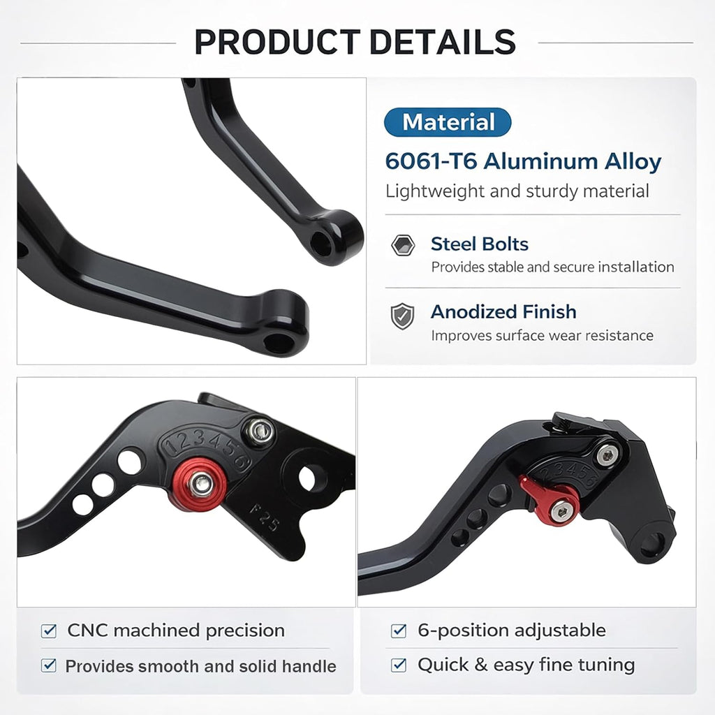 Adjustable Short Levers Replacement for CBR600RR F5 2007-2026