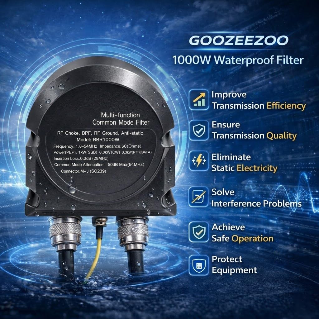 1000W Shortwave Common Mode Filter 1.8-54MHz RFI Choke