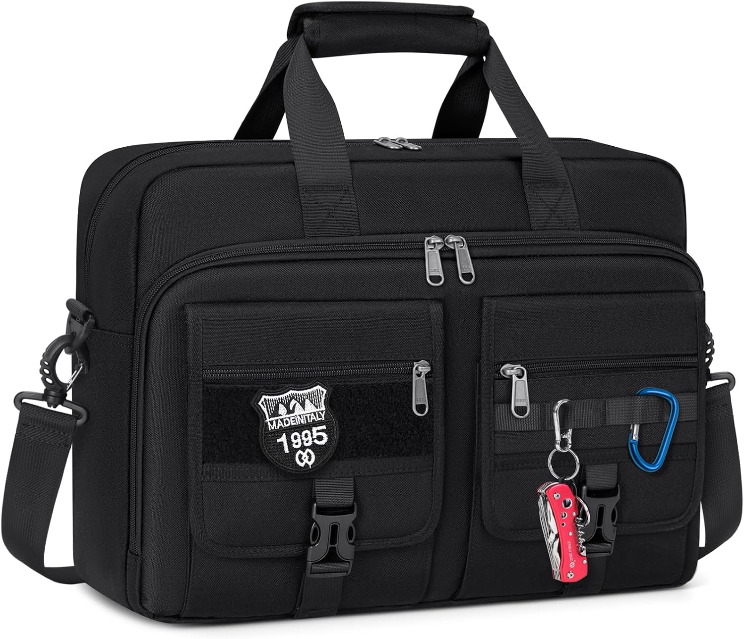 Tactical Laptop Bag for Men 15.6/17.3 Inch Military Laptop Briefcase with MOLLE Large Business Travel Messenger Bag