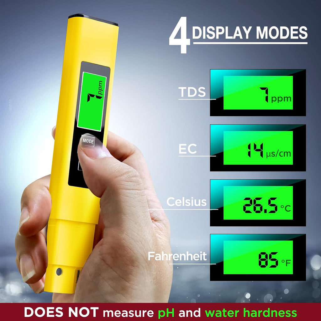 2025 All-New 4 in 1 Tds Meter Digital Water Tester - Accurate and Reliable TDS EC & Temp(°C,°F) Meter - 0-9999ppm