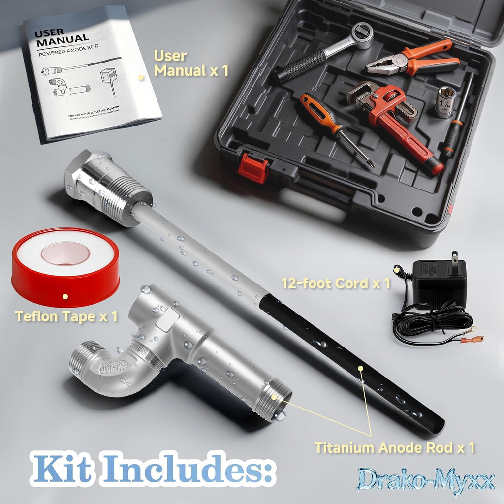 Upgrade Powered Anode Rod, Compatible with Bradford White Water Heater