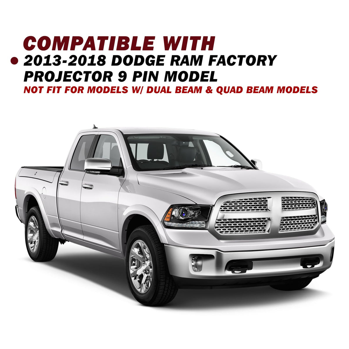 Headlights Fit for 2013-2018 Dodge Ram 1500 2500 3500