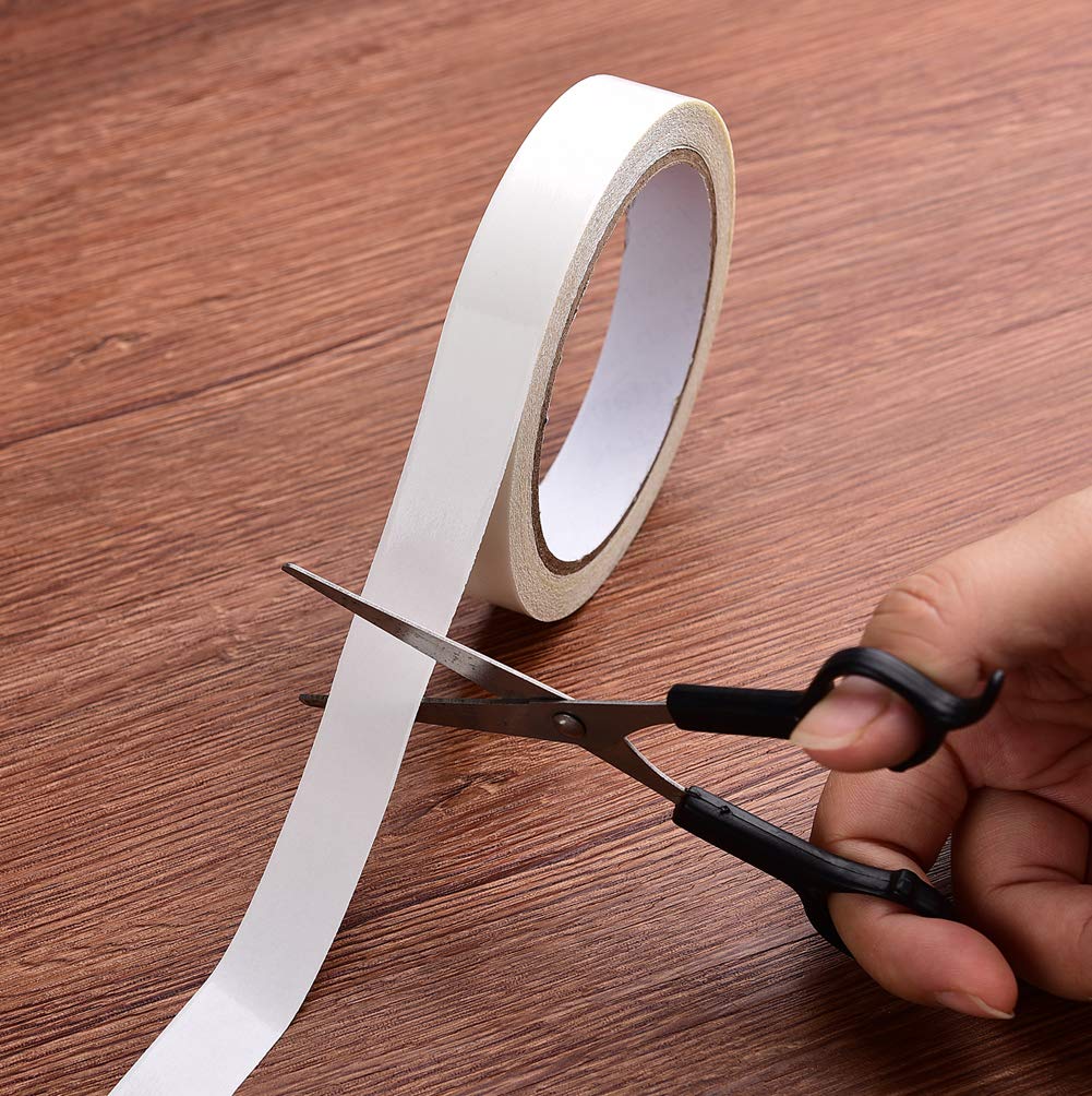 Removable Clear Double Sided Sticky Tape - No Residue, 0.7 Inches x 13 Yards (3 Rolls)