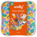 First Aid Kit | FSA Eligible | Adhesive Flexible Fabric and Waterproof Bandages, Tape and Non-Stick Pads, Butterfly