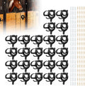 24 Counts Horse Bridle Rack, Bridle Bracket Bridle Hooks with Tubes & Screw