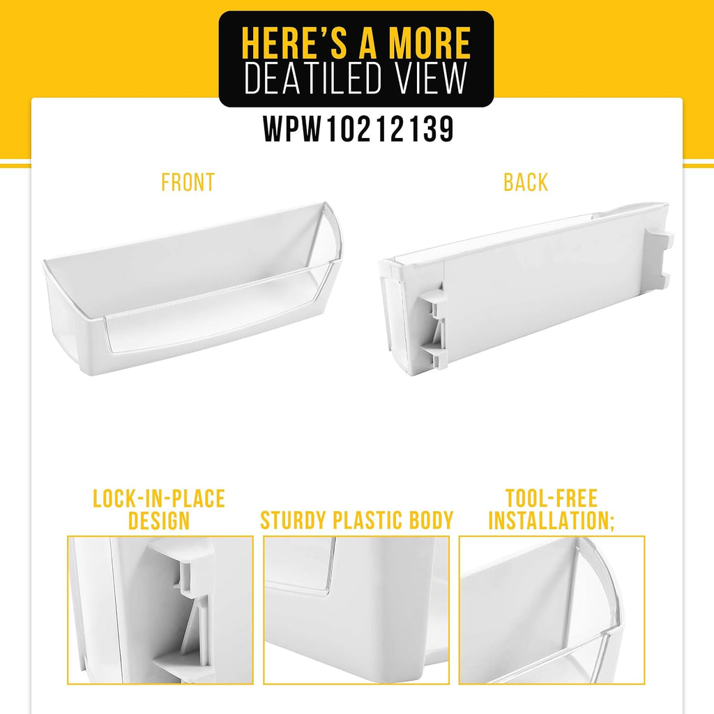 PartsBroz Refrigerator Door Shelf Bin for Whirlpool GI6FARXXB00