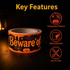 Glow in the Dark Halloween Caution Tape 2" x 20 FT Roll