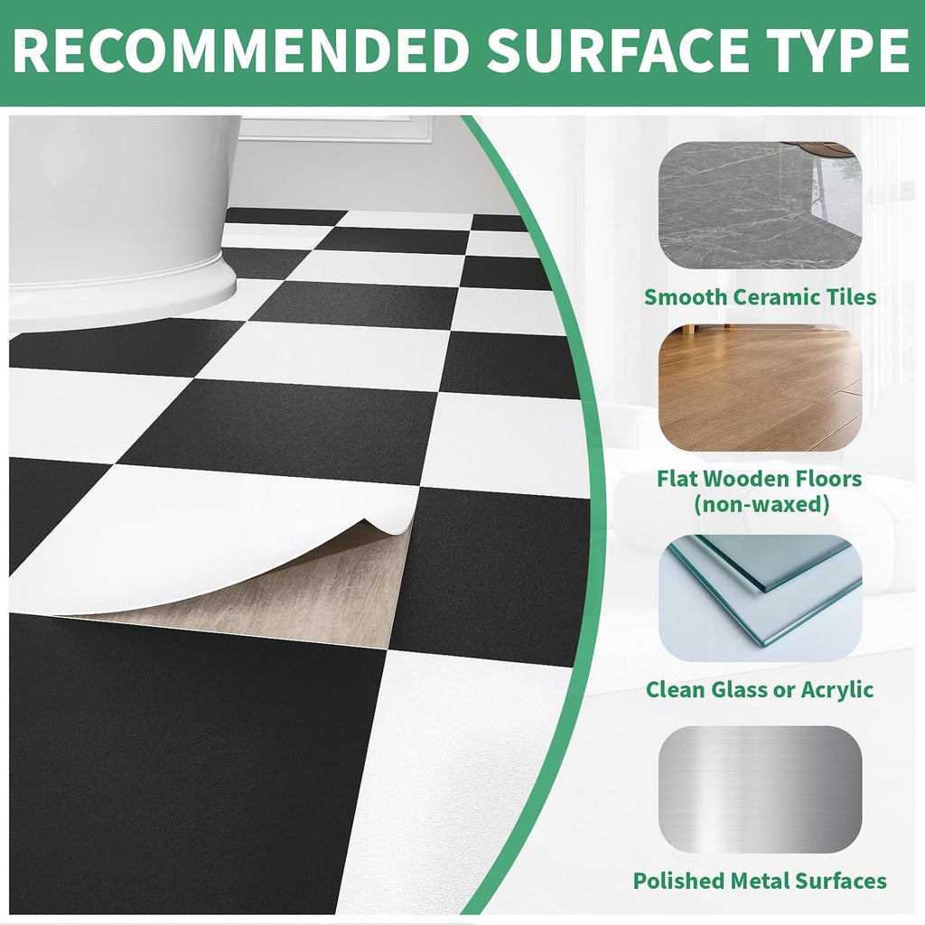 30-Pack 30 Sq.Ft Peel and Stick Floor Tiles Vinyl Matte Pattern Flooring, 12” x 12” Self Adhesive Vinyl Flooring DIY