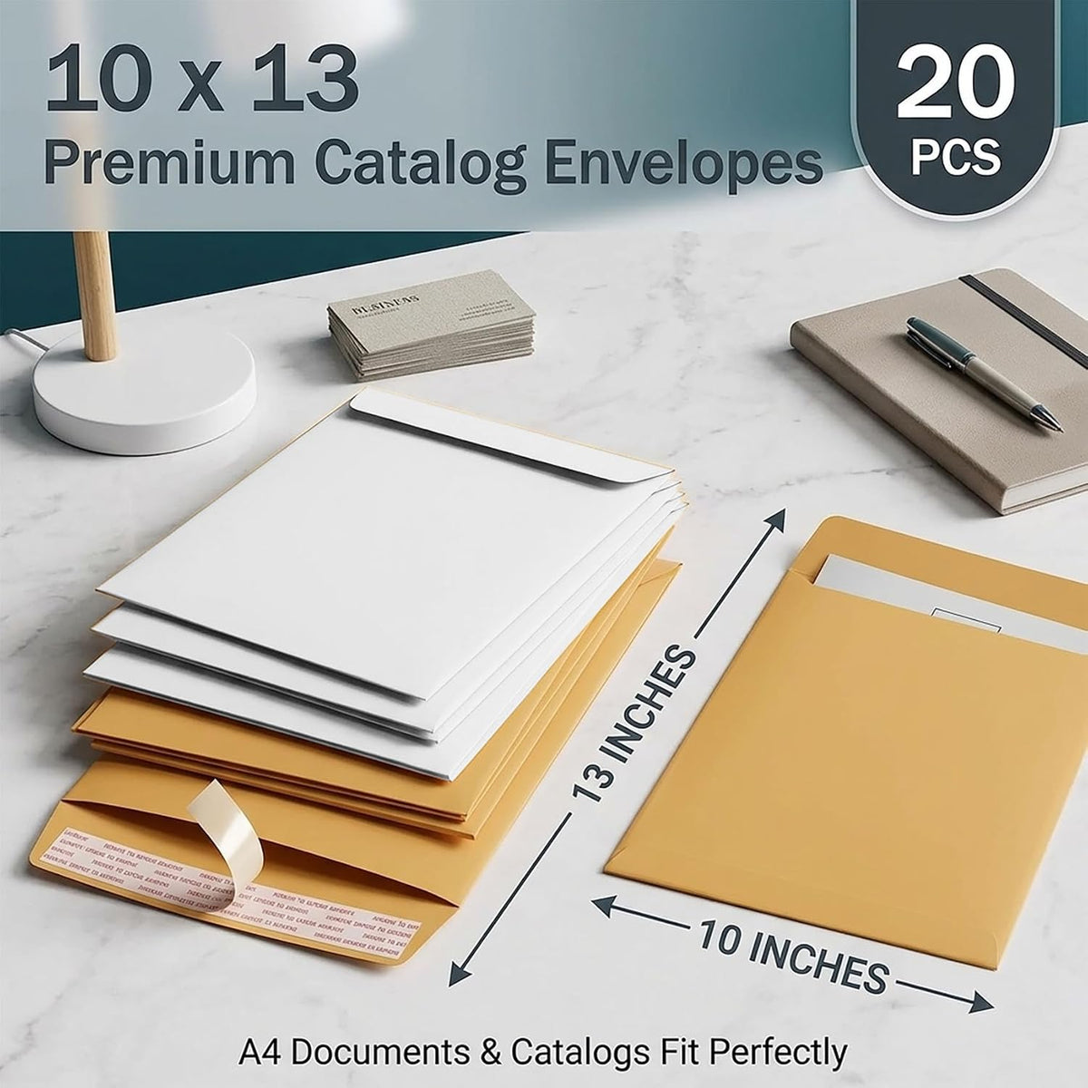 10x13 Self Seal Catalog Envelopes 28lb-20 Pack