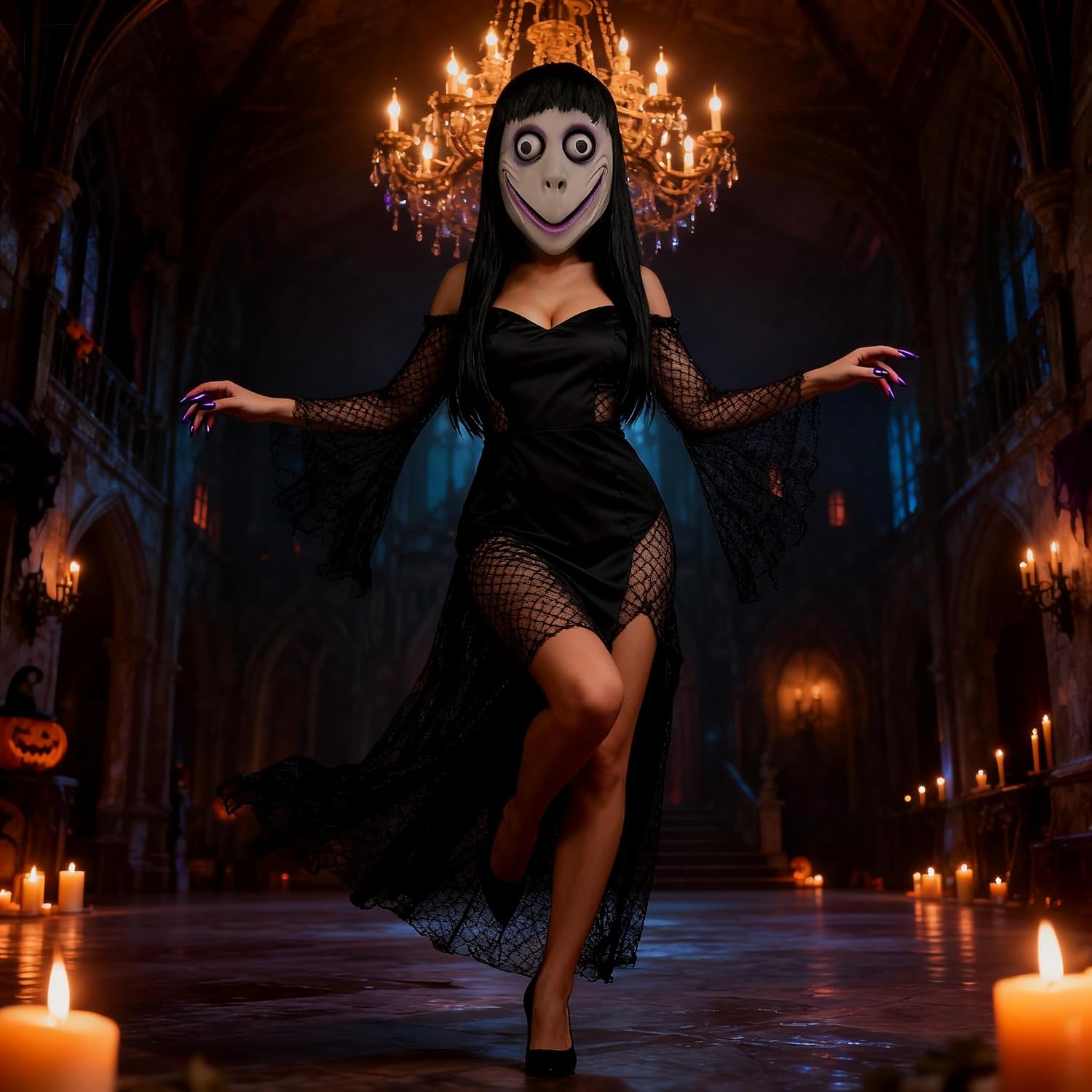 MOMO Challenge Latex Mask - Ultra Realistic Horror Mask Based on Internet Legend - Creepy Halloween Mask for Adults