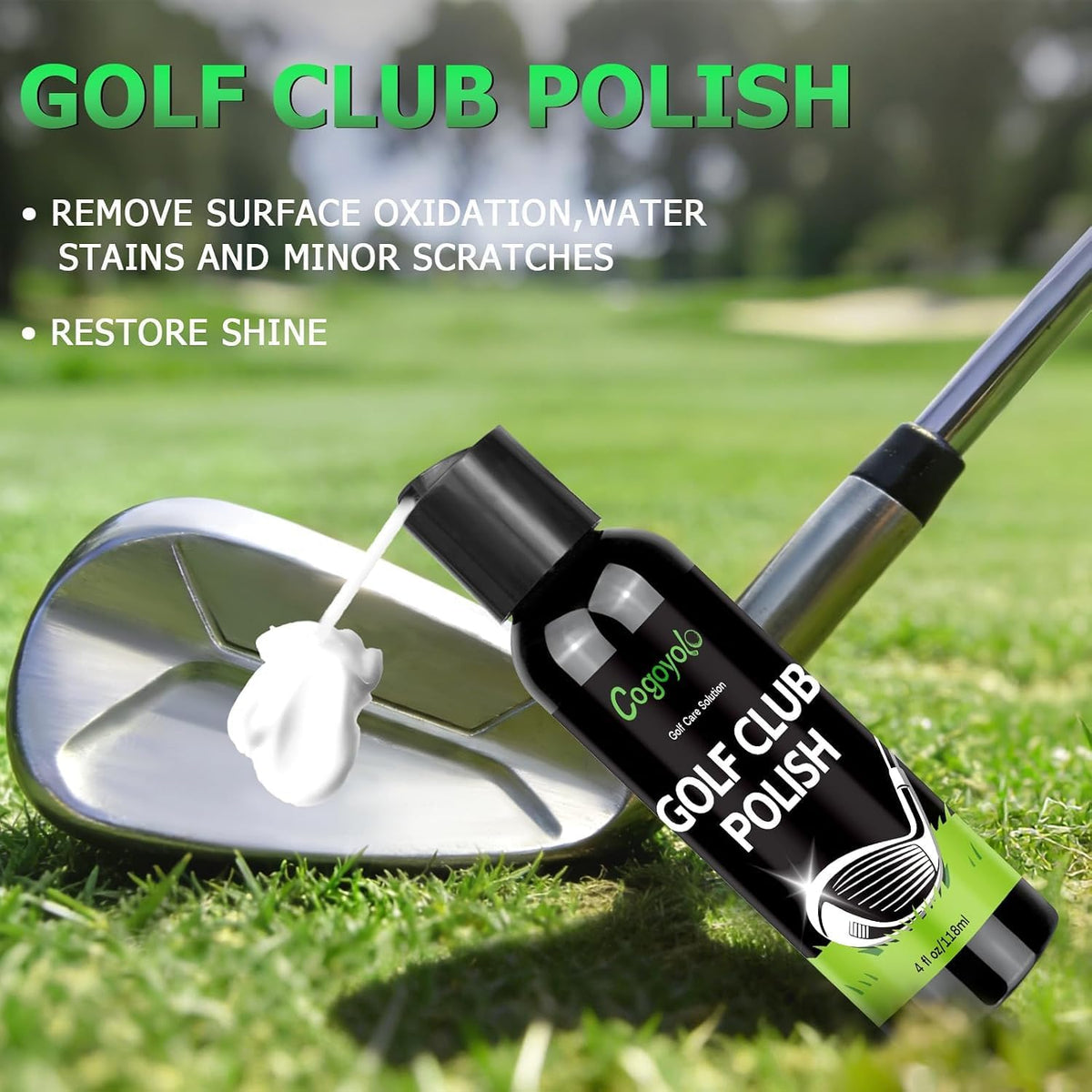 Golf Club Care Kit-Golf Club Cleaner,Polish,Grip Cleaner&Sharpener Tool