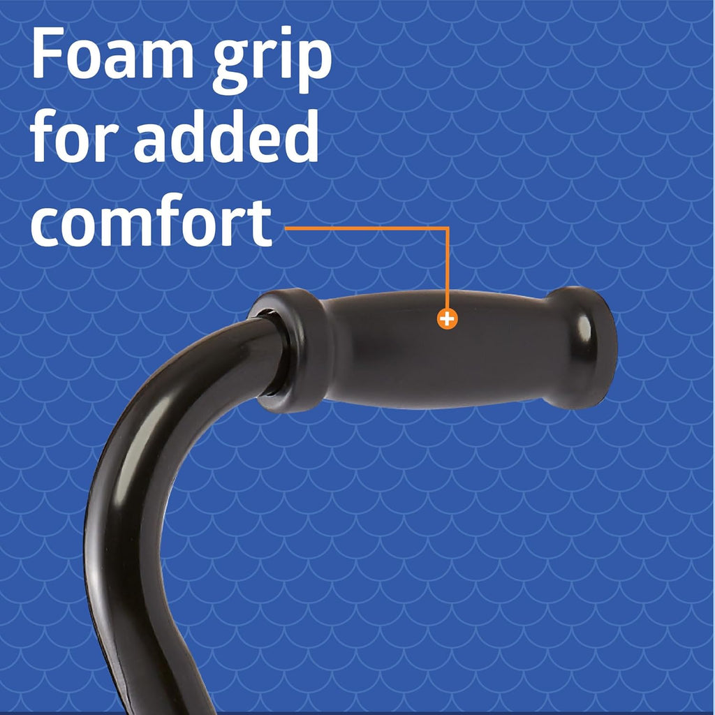 Aluminum Quad Cane with Small Base, 300 lb Capacity
