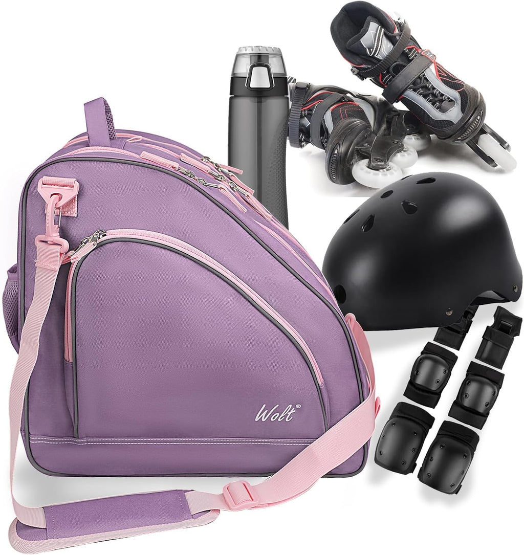 Ice Skate Bag - Roller Skate Bag, Inline Skate Bag with Adjustable Shoulder Strap for Both Youth and Adults.