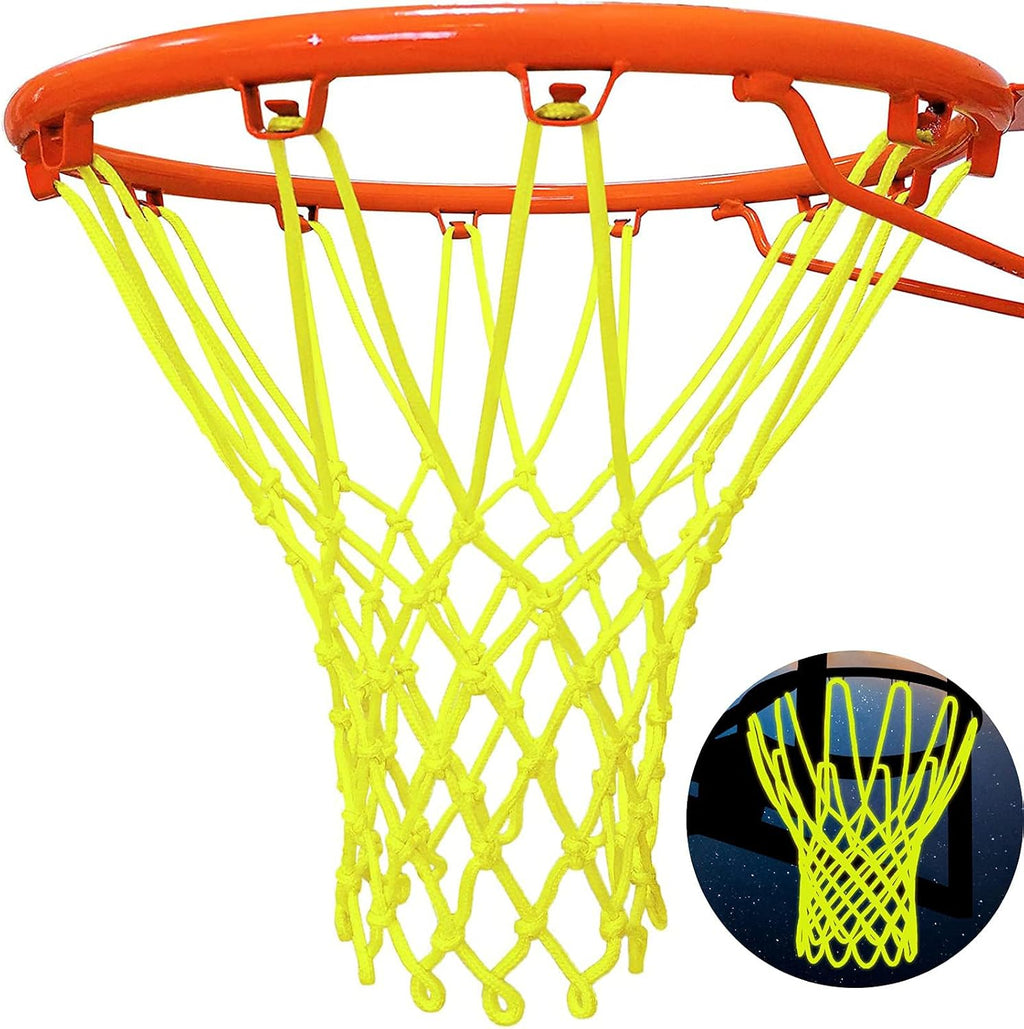 Glow Basketball Net, Nightlight Basketball Net Luminous Outdoor Portable Sun Powered Sport Nylon
