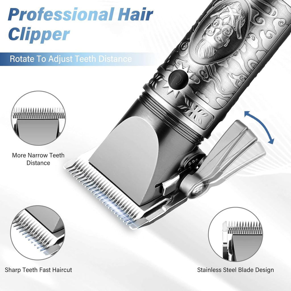 Professional Hair Clippers, Men's Beard Trimmer & Grooming Kit with Electric Razor, Clippers & Trimmers Set, Hair