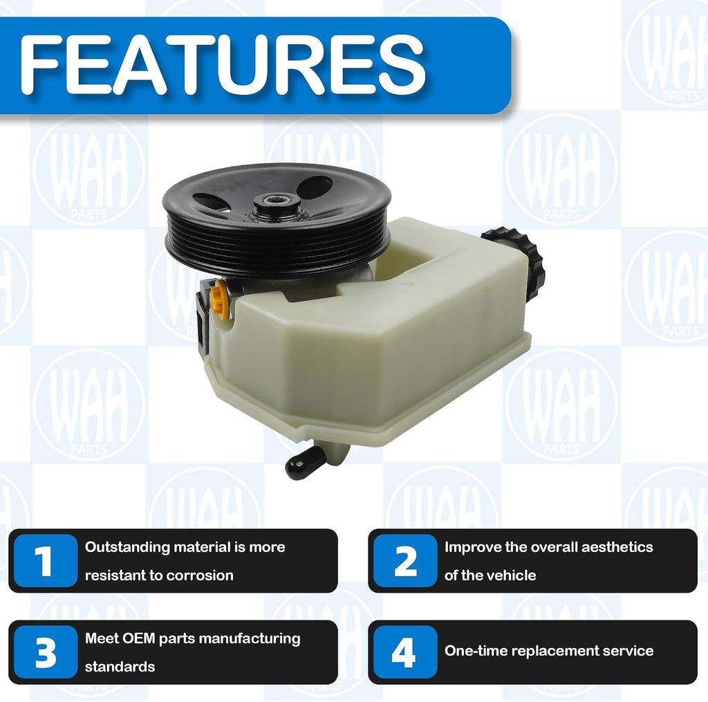 Power Steering Pump With Pulley Compatible With Jeep Liberty