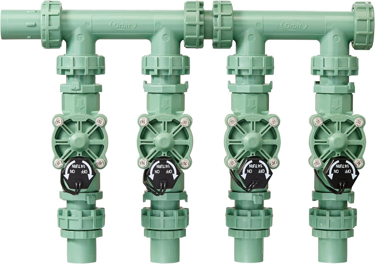 Orbit 4-Valve Heavy Duty Preassembled Sprinkler Manifold - 57257