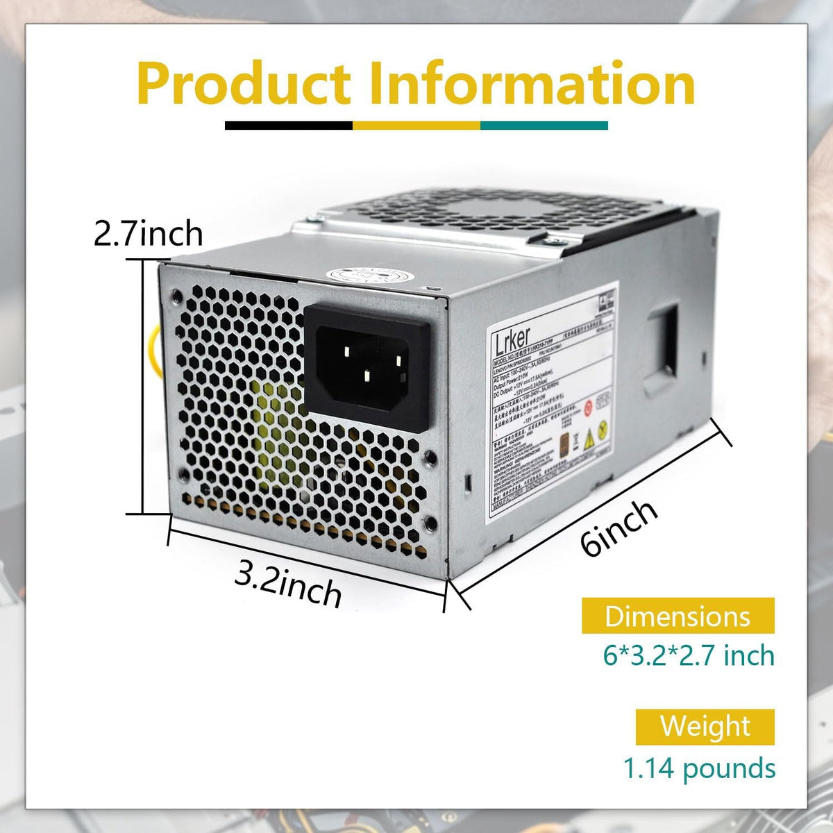 210W Power Supply 54Y8941 Compatible with Lenovo ThinkCentre M700 M800 M900
