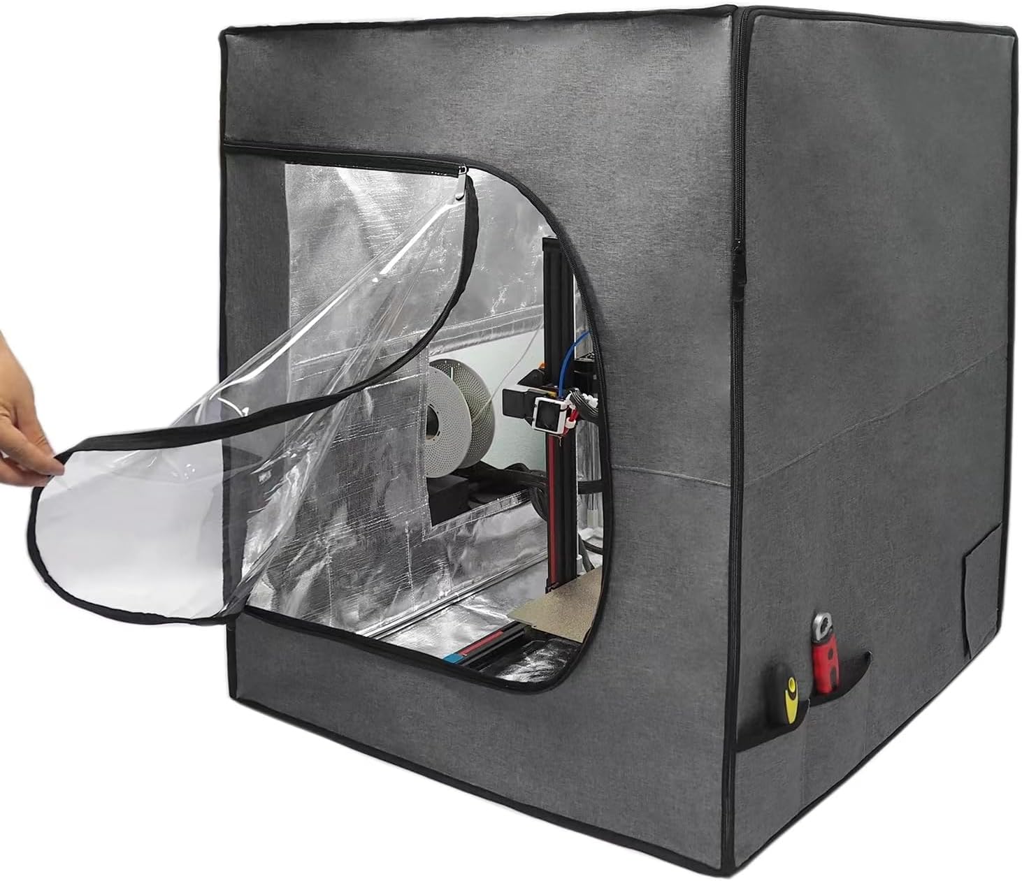 Large 3D Printer Enclosure 29.5W*29.5L*35.4H Inches Shield Cover Resin 3D Printer Fireproof Tent Filament Dryer Dust