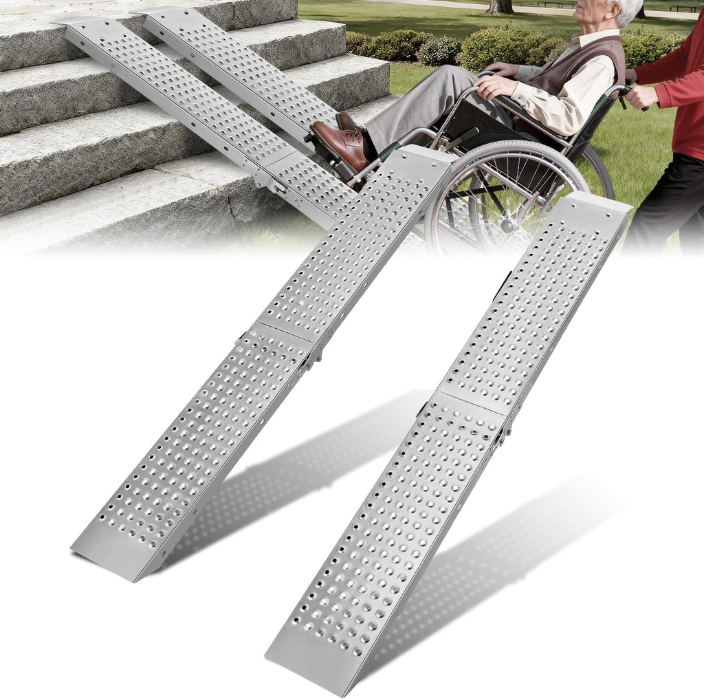 2PCS 70'' Heavy Duty Folding Loading Ramps 880Lb for Truck/ATV